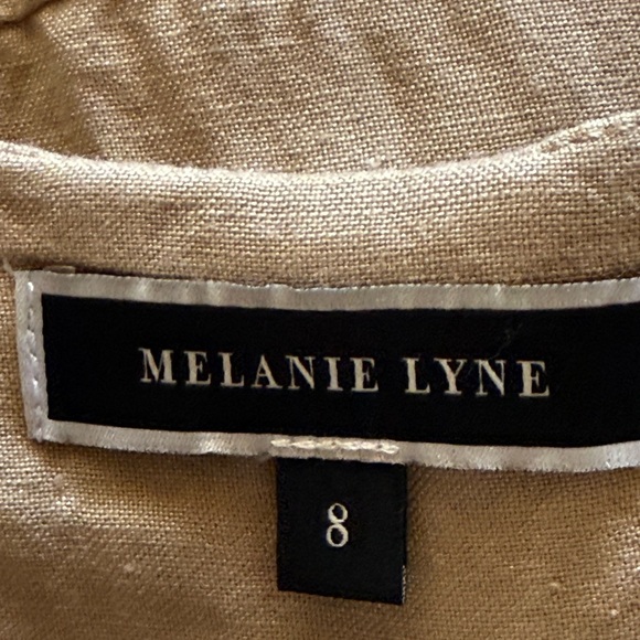 Melanie Lyne Button Front Linen Dress, size 8 - Picture 8 of 12